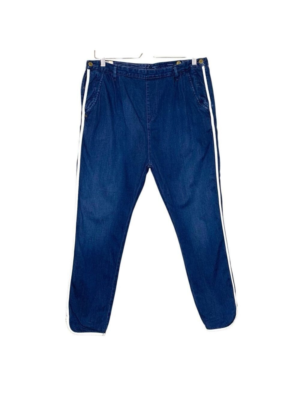 Scotch & Soda High Rise Denim Ankle Pants Sz 3 (L) Pleated Front Coastal Jeans